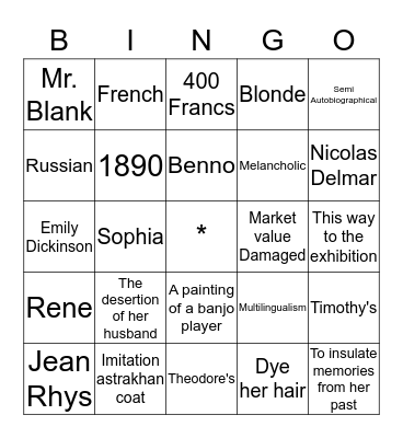 GOOD MORNING, MIDNIGHT Bingo Card