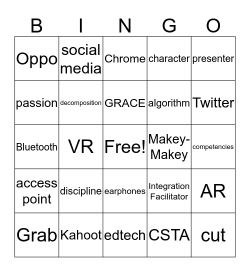 Bingo for Bicol Bingo Card