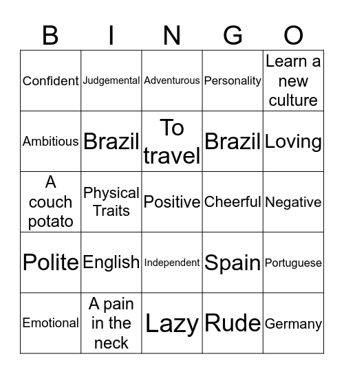 M4 Bingo Card