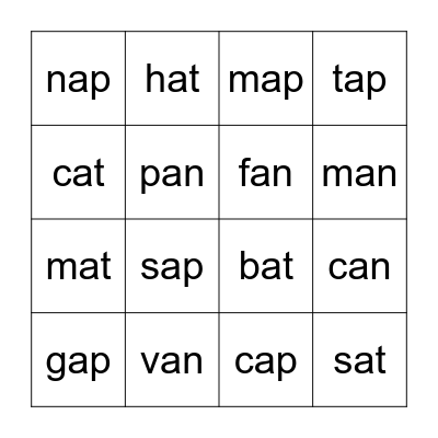 -a Family Bingo Card