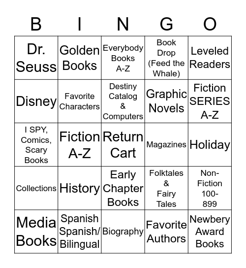 Library Scavenger Hunt - MartinS Bingo Card