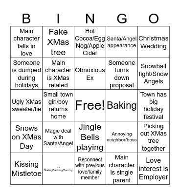 HALLMARK HOLIDAY BINGO Card