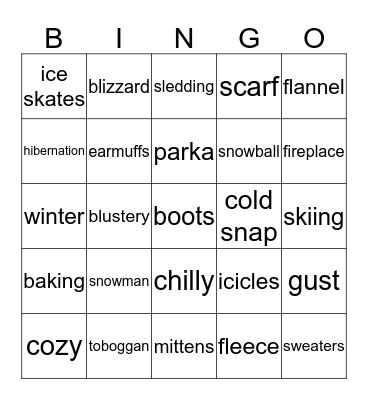 Winter Bingo Card