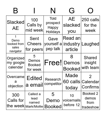 MDR Bingo Card