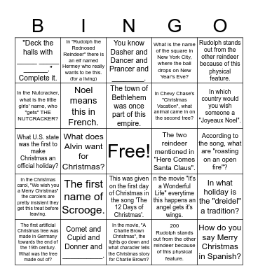 AFO ChristMas BINGO Card