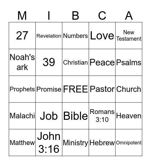 Bingo Card