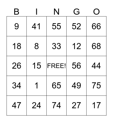 SHARON WILLIAMS Bingo Card