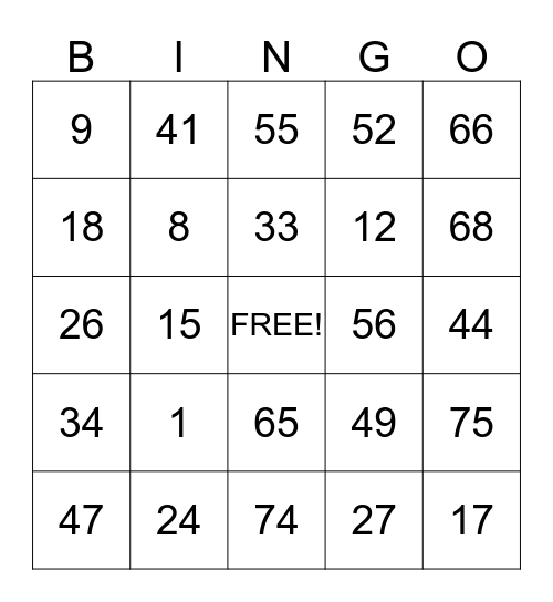 SHARON WILLIAMS Bingo Card