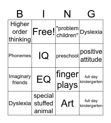 Intellectual bingo! Bingo Card