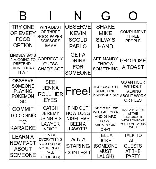 WT YYC Bingo Card