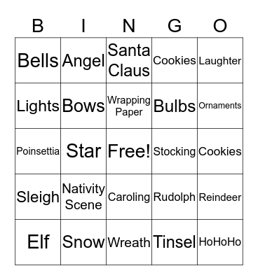 Christmas Bingo Card