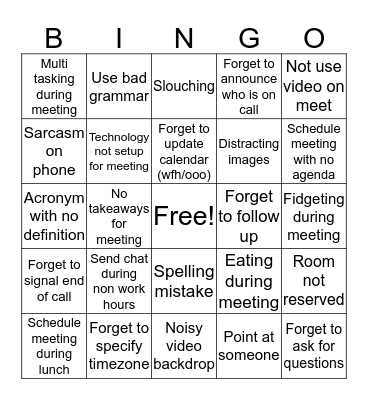 Kristy Bingo Card