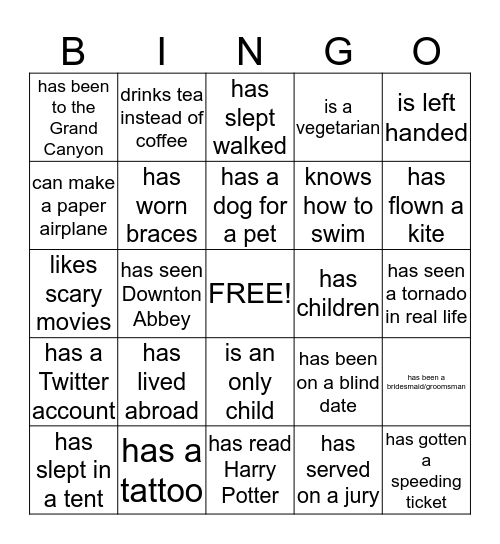 R2 BINGO Card