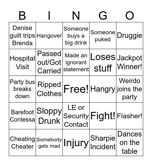 Denise's 25th Birthday! Bingo Card