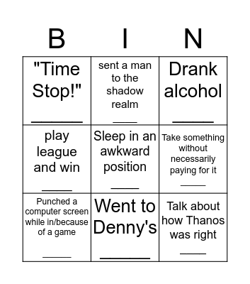 Me Bingo  Bingo Card