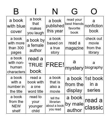 Library BINGO Card