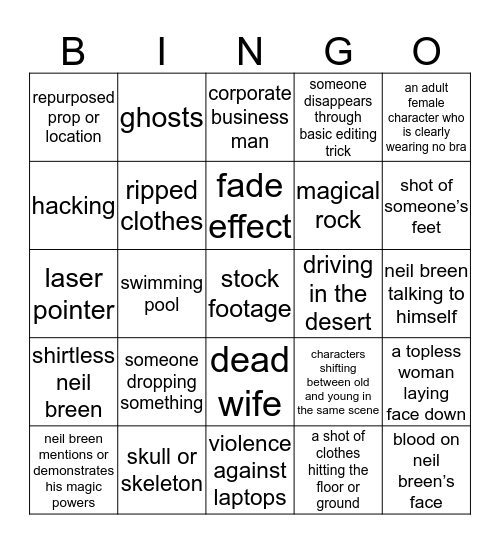 Breengo Bingo Card