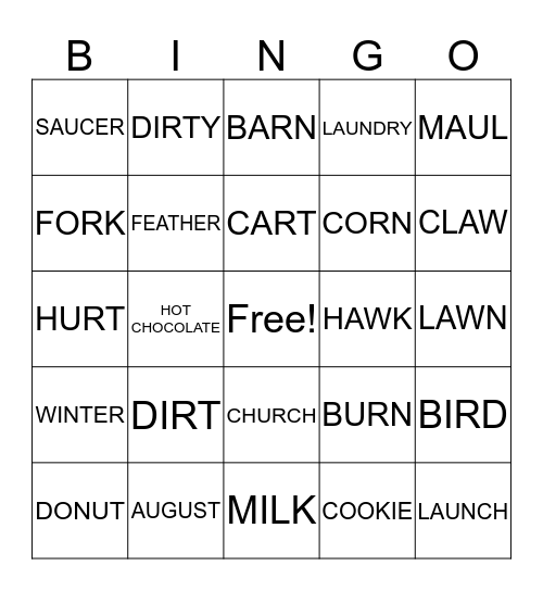 seedbed 1 Bingo Card