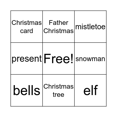 Christmas Bingo Card