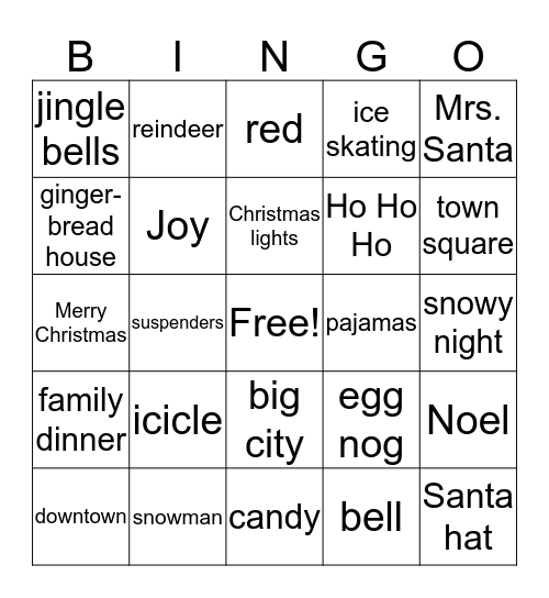 Hallmark Bingo Card