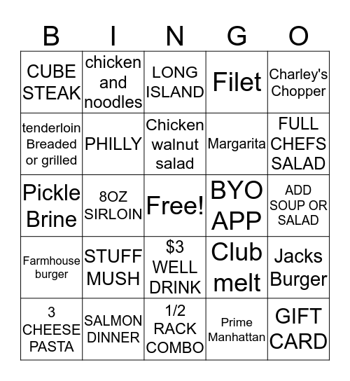 SERVER BINGO Card