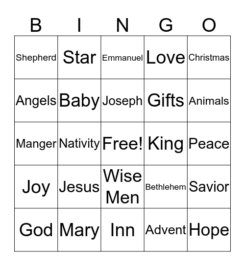 Christmas Bingo Card