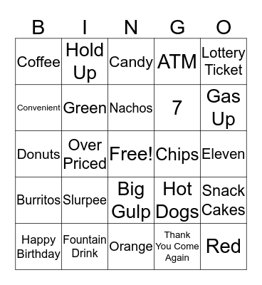 7-11 Birthday Bingo Card