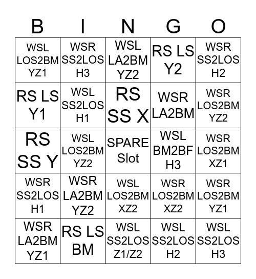 PAAC Bingo Card
