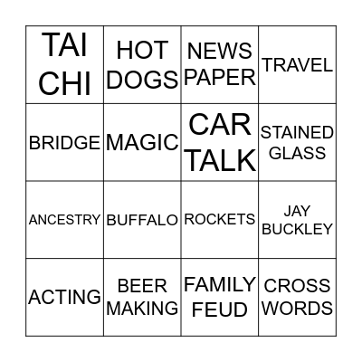 PAUL-O Bingo Card