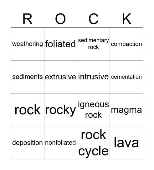Rocko Bingo Card
