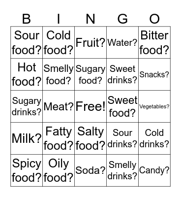 Do you like________? Bingo Card