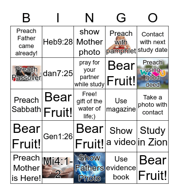 Blessed Bingo Card