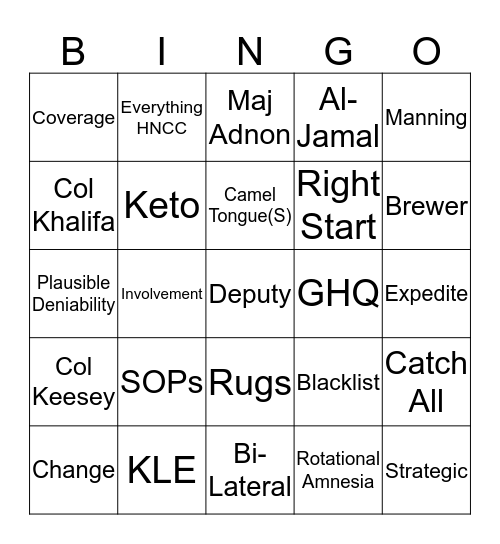 SM Bingo Card