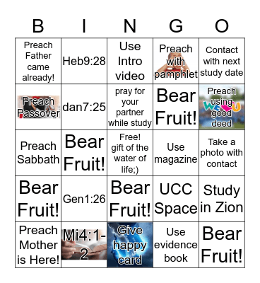 Blessed Bingo Card