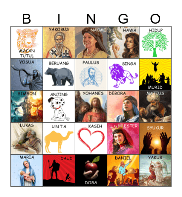 Bible Bingo Card