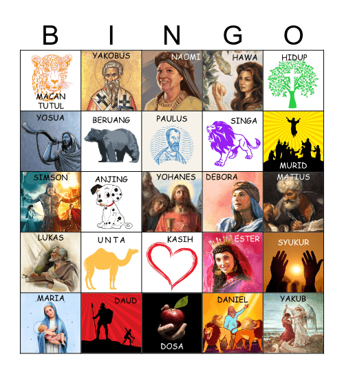 Bible Bingo Card