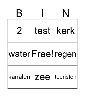 Venetië  Bingo Card