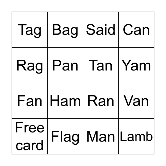 BINGO Card