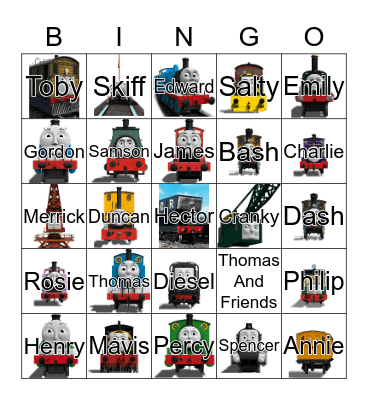 Thomas Bingo Card