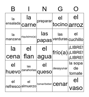 S1B C6 Bingo Card