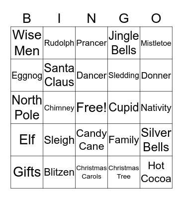 AAJ Holiday Bingo Card