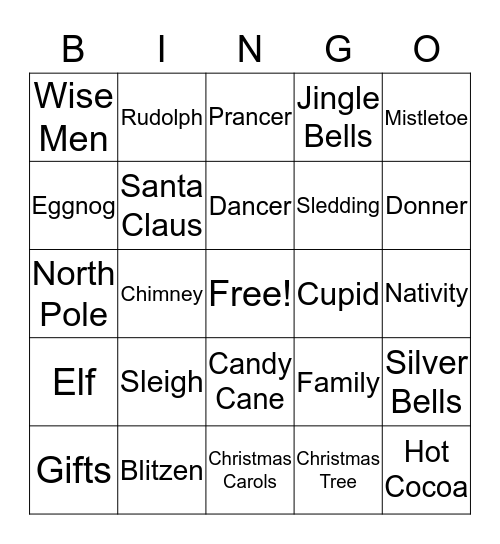 AAJ Holiday Bingo Card