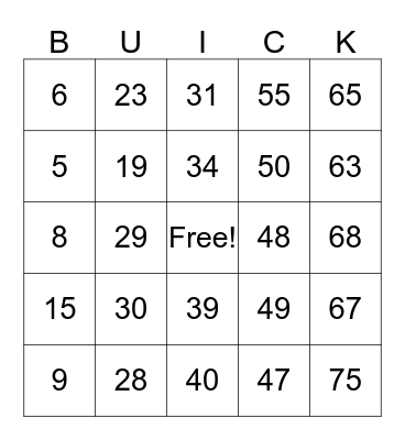 HAPPY HOLIDAYS! Bingo Card