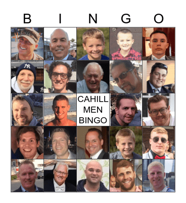 CAHILL MEN Bingo Card