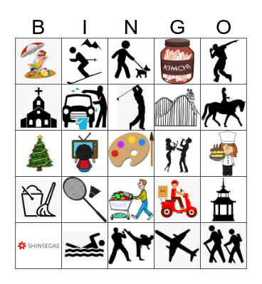 Things to Do Bingo Card