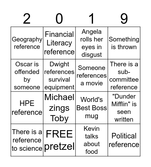 CASSPB OFFICE BINGO Card