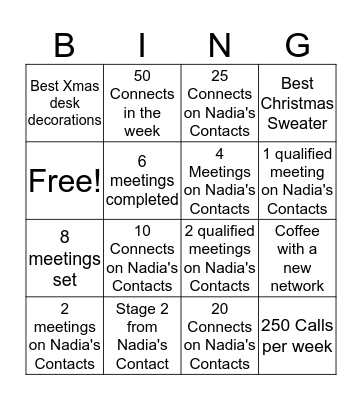 BINGO SPIFF Bingo Card