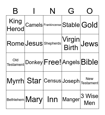 Christmas Bingo Card