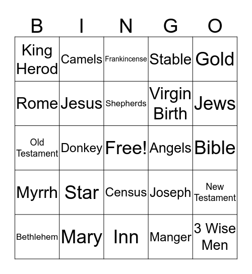 Christmas Bingo Card