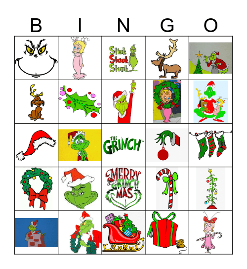 The Grinch Bingo Card